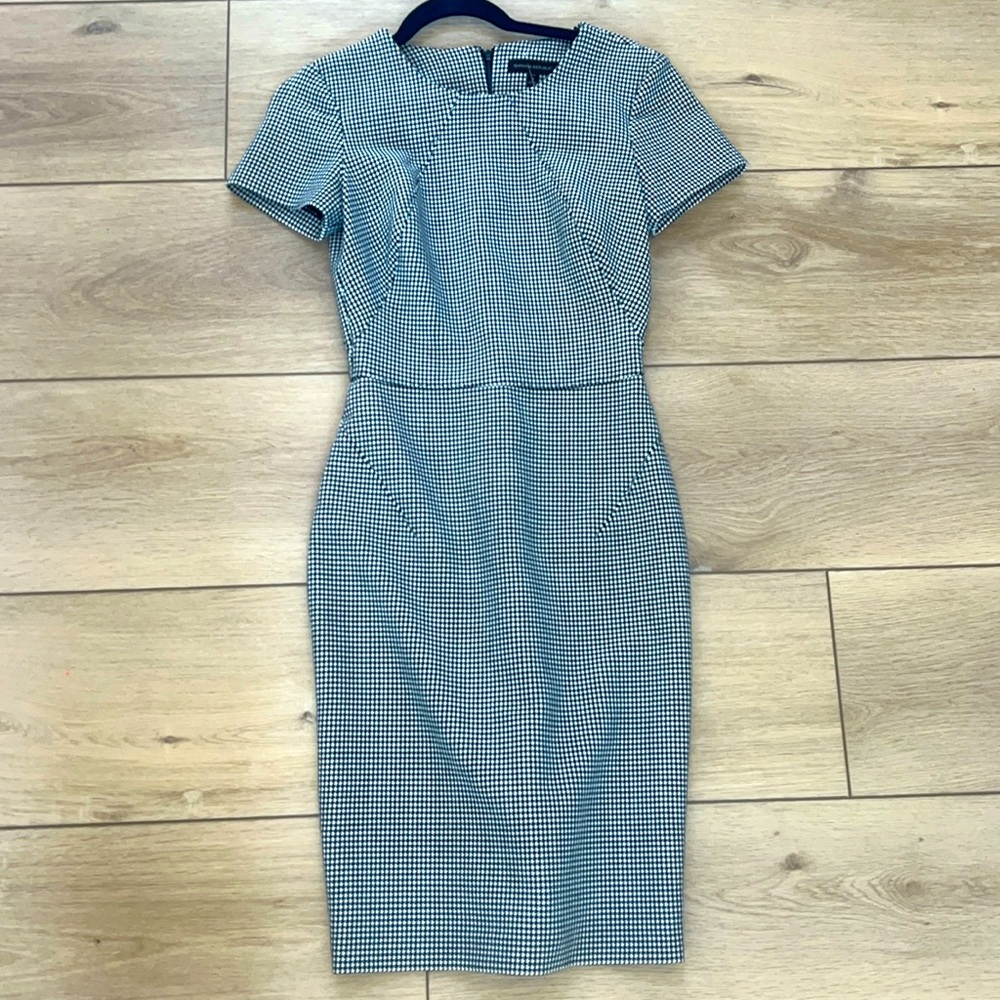 Banana Republic houndstooth dress.